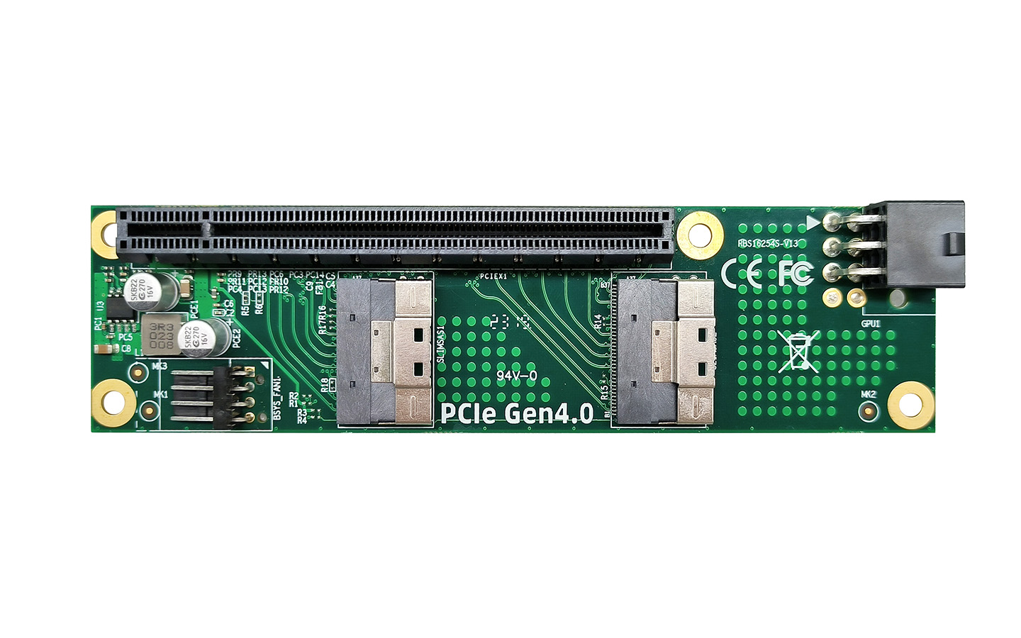 PCIE 4.0 to SFF8654 8x adapter card