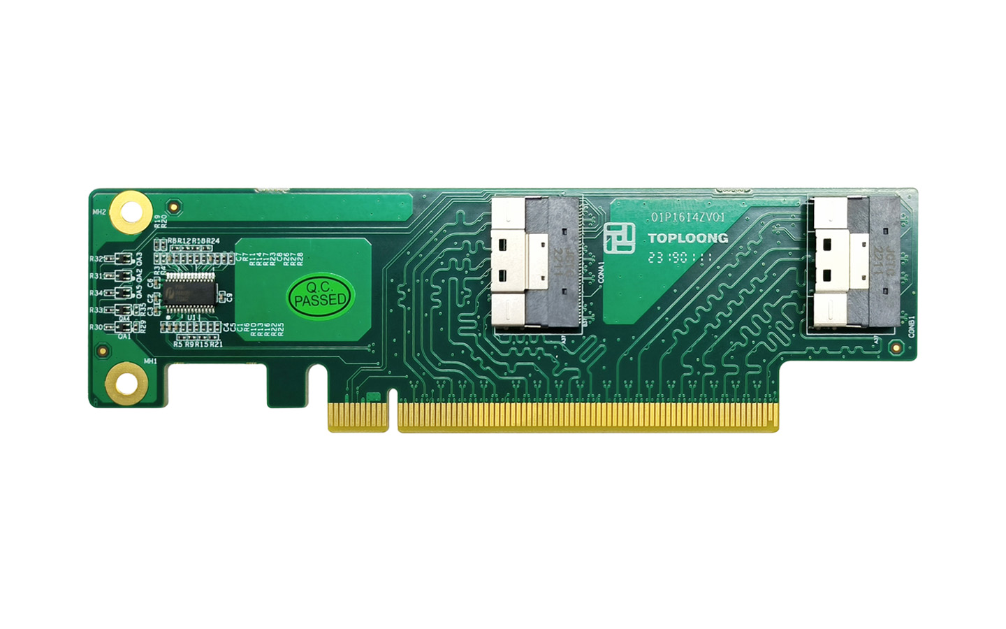 PCIE3.0 16x to 2*8654 8x adapter card